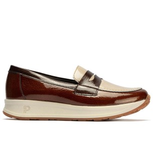 JucaZapatos - Pitillos 11620 - BURDEOS - Mocasín antifaz combinado napa con charol coco Burdeos