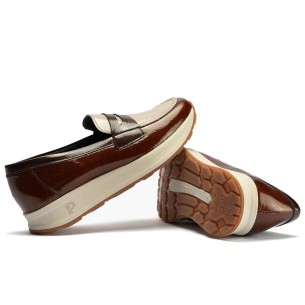 JucaZapatos - Pitillos 11620 - BURDEOS - Mocasín antifaz combinado napa con charol coco Burdeos 2