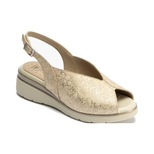 JucaZapatos - Pitillos 11043 - MARINO - Sandalia cuña con velcros en piel fantasía y piel napa Marino
