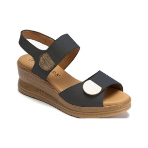 JucaZapatos - Pitillos 11044 - ORO - Sandalia cuña con texturas metálicas Oro