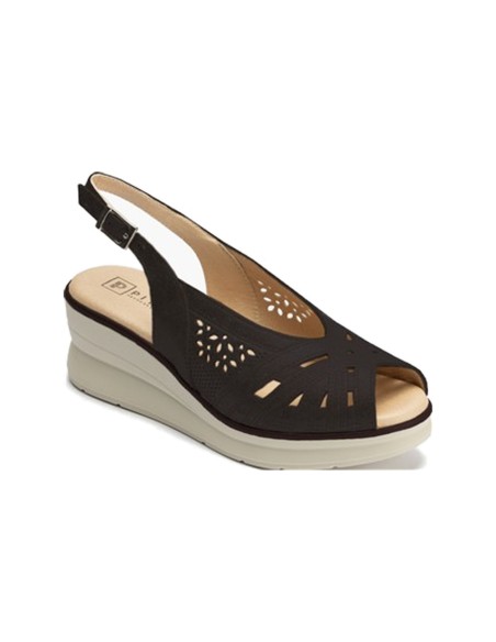 JucaZapatos - Pitillos 11061 - NEGRO - Sandalia plataforma en piel fantasía brillante Negro