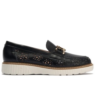 JucaZapatos - Pitillos 11554 - BURDEOS - Mocasín antifaz combinado charol con tejido Burdeos