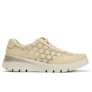 JucaZapatos - Pitillos 10410 - ORO - Deportivo cordones con picados mujer en piel fantasía ORO