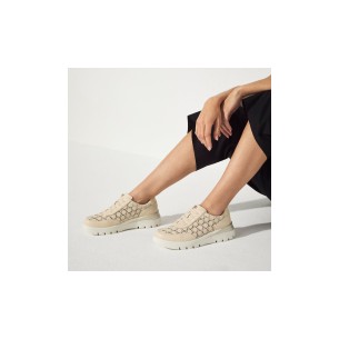 JucaZapatos - Pitillos 10410 - ORO - Deportivo cordones con picados mujer en piel fantasía ORO 2