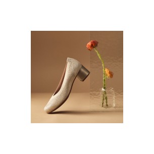 JucaZapatos - Pitillos 10620 - KAKI - Valenciana cuña pala mujer con hebilla en rafia VERDE 2