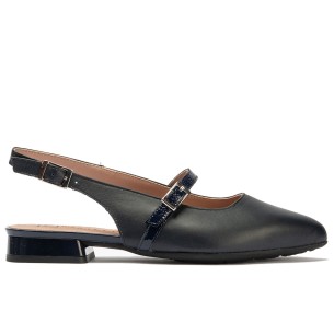 JucaZapatos - Pitillos 11672 - NEGRO - Mercedes en napa con maxi hebilla y ojetes Negro