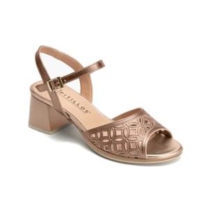 JucaZapatos - Pitillos 11216 - PLATA - Sandalia con detalles metalizados, tacón medio y pulsera Plata