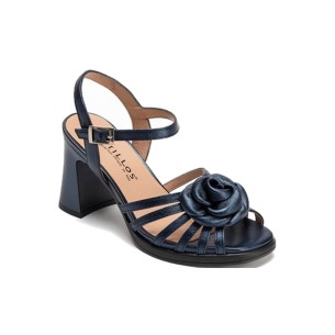 JucaZapatos - Pitillos 11225 - MARINO - Sandalia con tacón alto, pulsera y detalles metalizados Marino