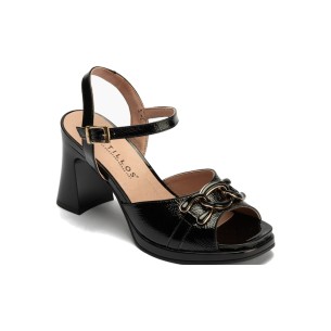 JucaZapatos - Pitillos 11216 - PLATA - Sandalia con detalles metalizados, tacón medio y pulsera Plata