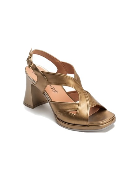 JucaZapatos - Pitillos 11224 - BRONCE - Sandalia con tacón alto y detalles metalizados Bronce
