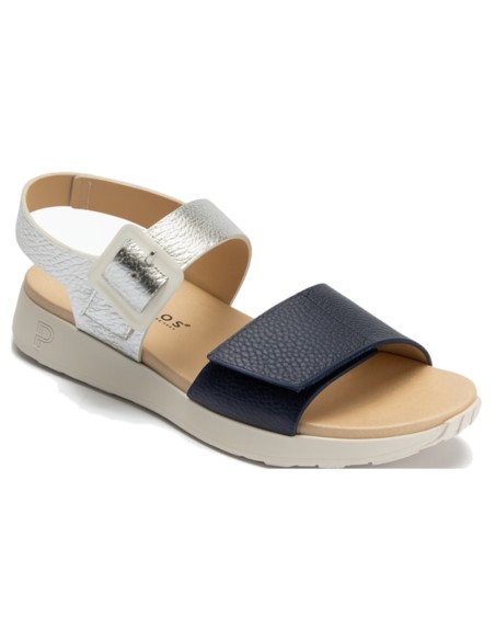 JucaZapatos - Pitillos 11233 - MARINO/PLATA - Sandalia deportiva con velcro Marino-Plata