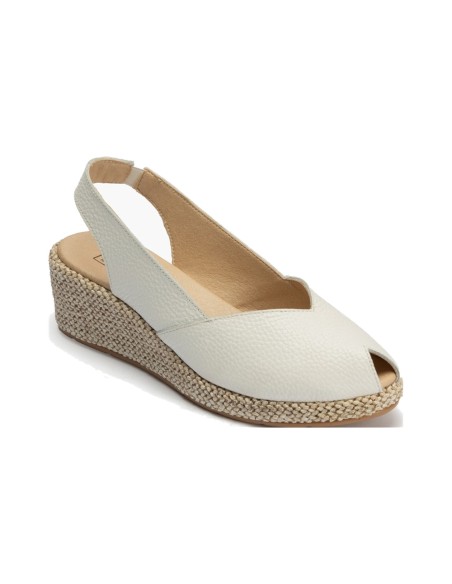 JucaZapatos - Pitillos 11300 - MARINO - Sandalia estilo valenciana con cuña media y detalles laminados Marino