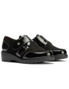 JucaZapatos - Pitillos 11524 - NEGRO - Blucher con velcro combinado charol con ante Negro