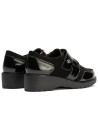 JucaZapatos - Pitillos 11524 - NEGRO - Blucher con velcro combinado charol con ante Negro