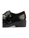 JucaZapatos - Pitillos 11524 - NEGRO - Blucher con velcro combinado charol con ante Negro