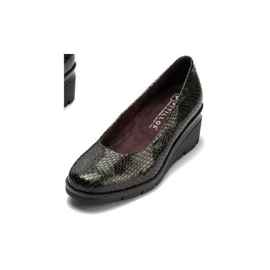 JucaZapatos - Pitillos 11533 - NEGRO - Salón invertido serpiente charol Negro