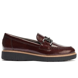 JucaZapatos - Pitillos 11620 - BURDEOS - Mocasín antifaz combinado napa con charol coco Burdeos