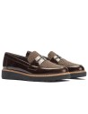 JucaZapatos - Pitillos 11554 - MARRON - Mocasín antifaz combinado charol con tejido Marrón