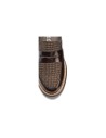 JucaZapatos - Pitillos 11554 - MARRON - Mocasín antifaz combinado charol con tejido Marrón