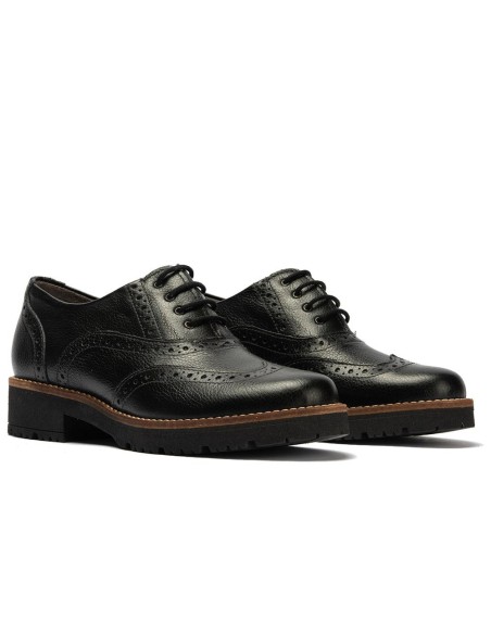 JucaZapatos - Pitillos 11563 - NEGRO - Inglés en napa con grano combinado tricolor Negro