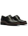 JucaZapatos - Pitillos 11563 - NEGRO - Inglés en napa con grano combinado tricolor Negro