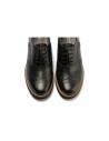 JucaZapatos - Pitillos 11563 - NEGRO - Inglés en napa con grano combinado tricolor Negro