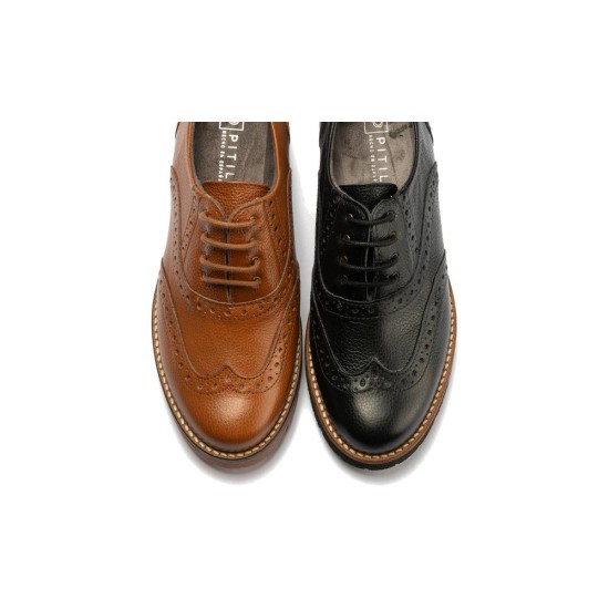 JucaZapatos - Pitillos 11563 - NEGRO - Inglés en napa con grano combinado tricolor Negro