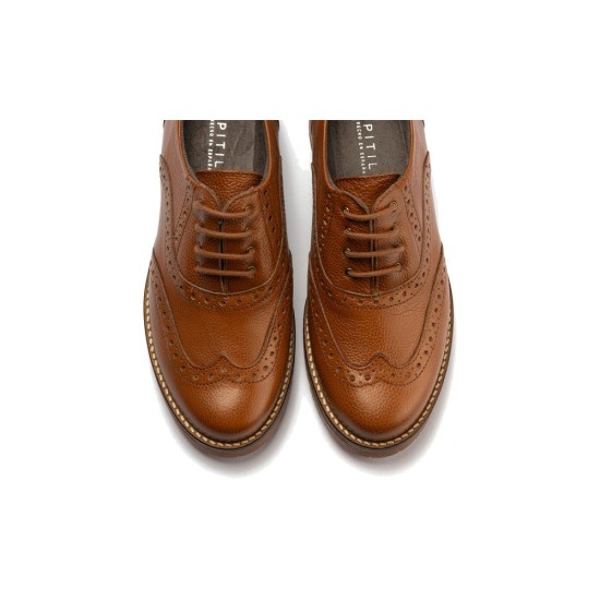JucaZapatos - Pitillos 11563 - CUERO - Inglés en napa con grano combinado tricolor Cuero