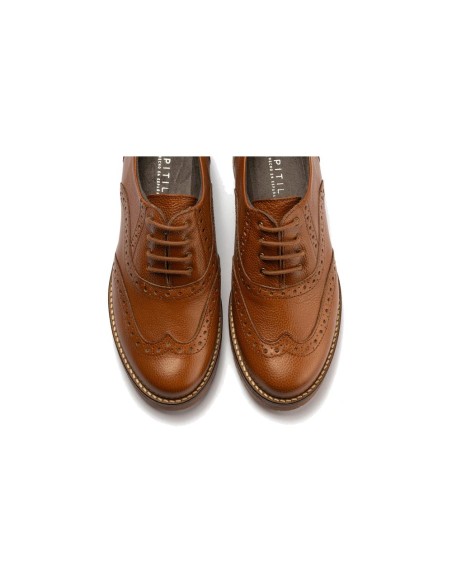JucaZapatos - Pitillos 11563 - CUERO - Inglés en napa con grano combinado tricolor Cuero