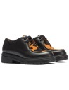 JucaZapatos - Pitillos 11571 - NEGRO/CUERO - Wallaby combinado napa con animal print Negro-Cuero