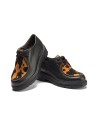 JucaZapatos - Pitillos 11571 - NEGRO/CUERO - Wallaby combinado napa con animal print Negro-Cuero