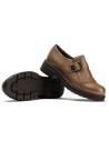 JucaZapatos - Pitillos 11572 - TOPO - Abotinado charol con flecos y detalle hebilla Topo