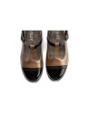JucaZapatos - Pitillos 11630 - NEGRO/TOPO - Gilda picados combinado en charol bicolor Negro-Topo