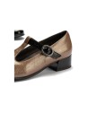 JucaZapatos - Pitillos 11630 - NEGRO/TOPO - Gilda picados combinado en charol bicolor Negro-Topo