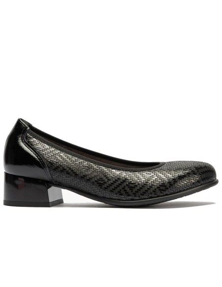 JucaZapatos - Pitillos 11636 - NEGRO - Salon en Lycra con Ribete Elastico Negro