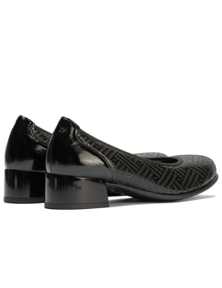 JucaZapatos - Pitillos 11636 - NEGRO - Salon en Lycra con Ribete Elastico Negro