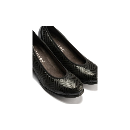 JucaZapatos - Pitillos 11636 - NEGRO - Salon en Lycra con Ribete Elastico Negro