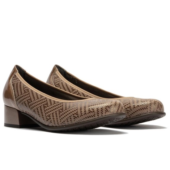 JucaZapatos - Pitillos 11636 - TOPO - Salon en Lycra con Ribete Elastico Topo