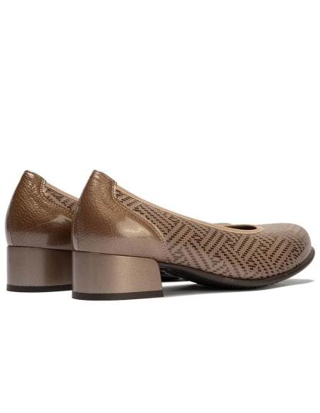 JucaZapatos - Pitillos 11636 - TOPO - Salon en Lycra con Ribete Elastico Topo
