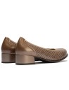 JucaZapatos - Pitillos 11636 - TOPO - Salon en Lycra con Ribete Elastico Topo
