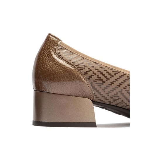 JucaZapatos - Pitillos 11636 - TOPO - Salon en Lycra con Ribete Elastico Topo