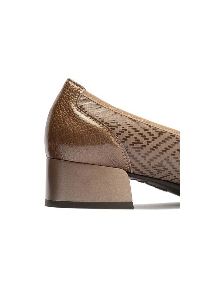 JucaZapatos - Pitillos 11636 - TOPO - Salon en Lycra con Ribete Elastico Topo