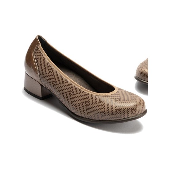 JucaZapatos - Pitillos 11636 - TOPO - Salon en Lycra con Ribete Elastico Topo