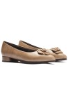 JucaZapatos - Pitillos 11673 - TOPO - Salón en napa con moña flor Topo