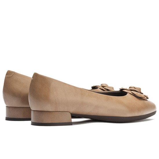 JucaZapatos - Pitillos 11673 - TOPO - Salón en napa con moña flor Topo