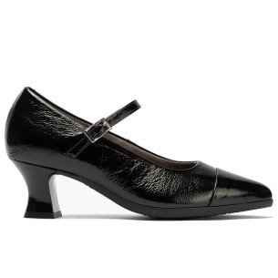 JucaZapatos - Pitillos 11672 - NEGRO - Mercedes en napa con maxi hebilla y ojetes Negro