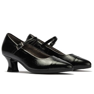 JucaZapatos - Pitillos 11672 - NEGRO - Mercedes en napa con maxi hebilla y ojetes Negro 2
