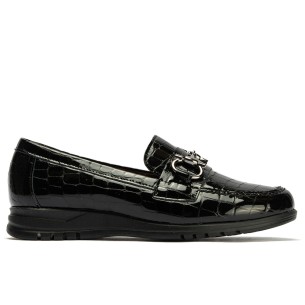 JucaZapatos - Pitillos 11654 - NEGRO/BURDEOS - Mocasín antifaz flecos combinado charol bicolor Negro-Burdeos