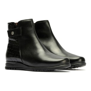 JucaZapatos - Pitillos 20526 - NEGRO - Botín en napa con grano con detalle hebilla lateral Negro 2