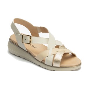 JucaZapatos - Pitillos 11260 - NATURAL - Sandalia de rafia con cuña baja y pulsera Natural